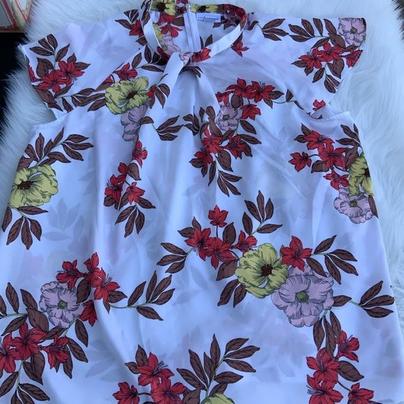 Pair of Liz Claiborne tops blouse floral - Picture 2 of 4